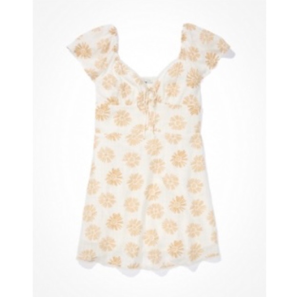 NWT AE Flutter-Sleeve Corset Mini Dress